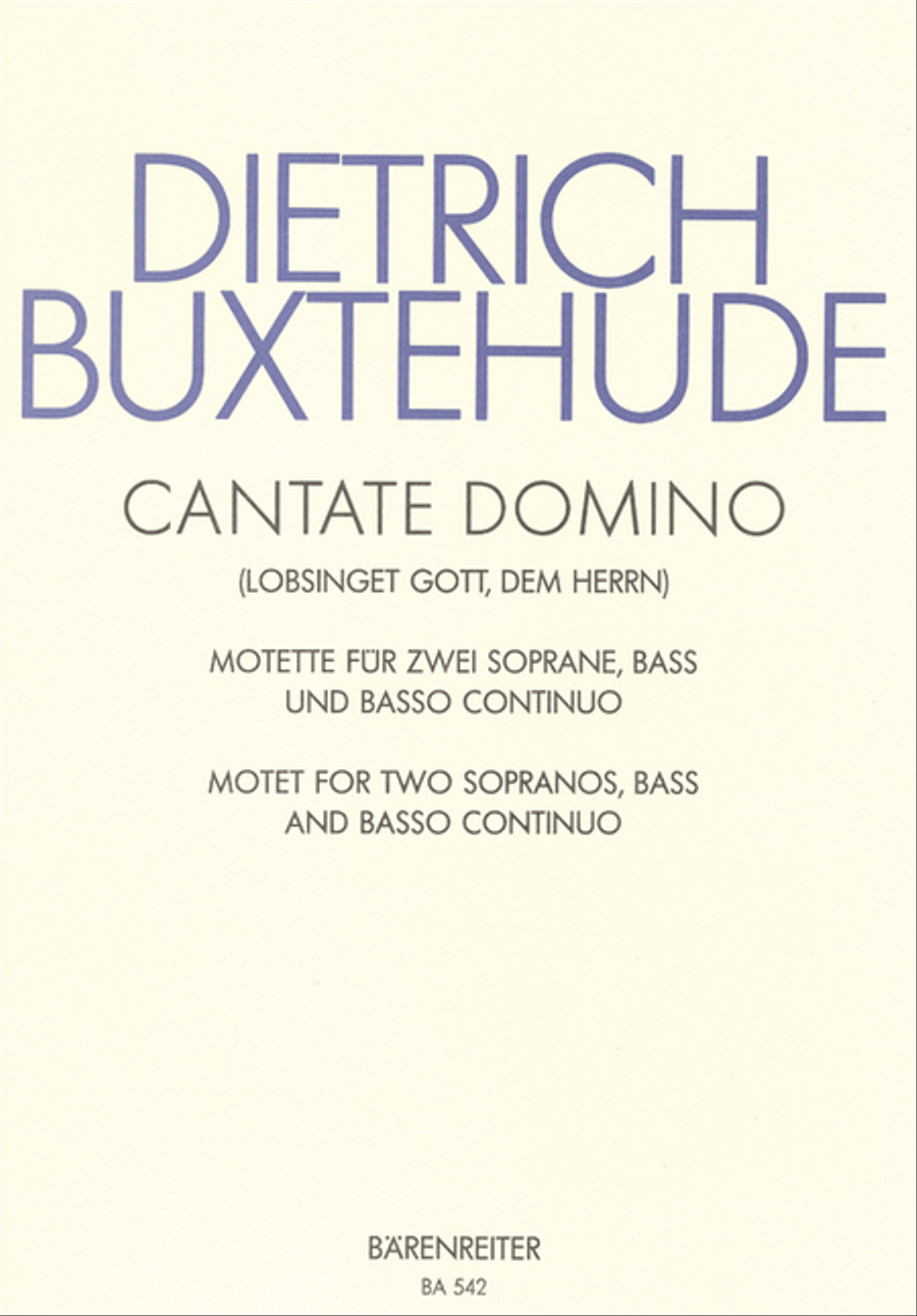 Cantate domino - Lobsinget Gott, dem Herrn BuxWV 12 Mixed Choir scores gallery preview page 1