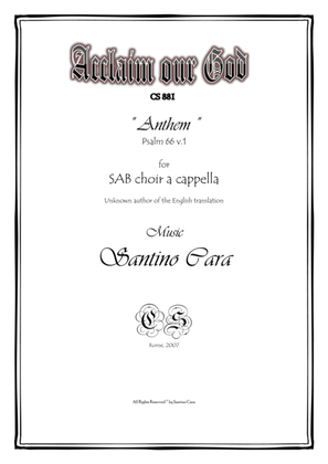 Acclaim our God - Anthem for SAB choir a cappella