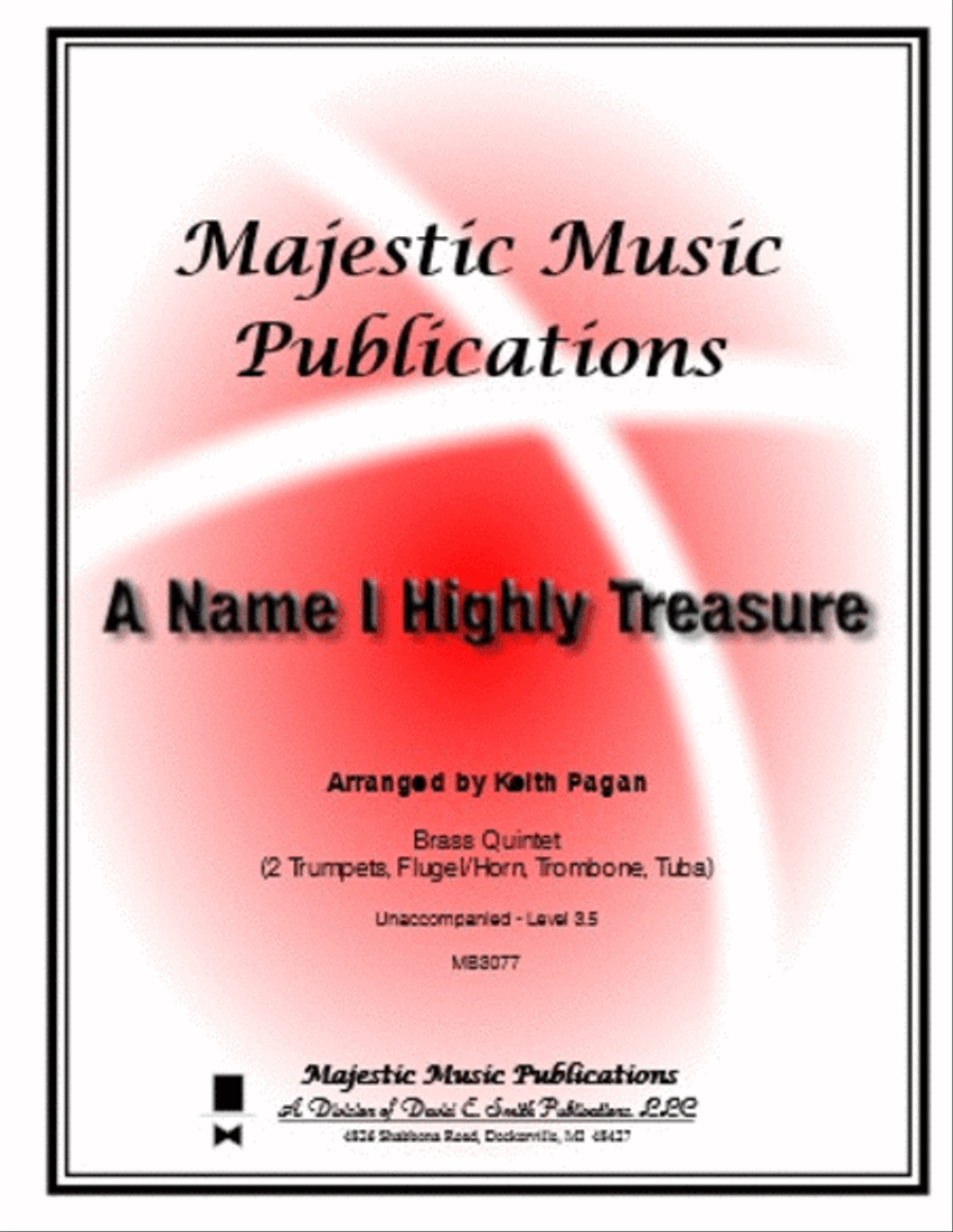 A Name I Highly Treasure Brass Ensemble scores gallery preview page 1