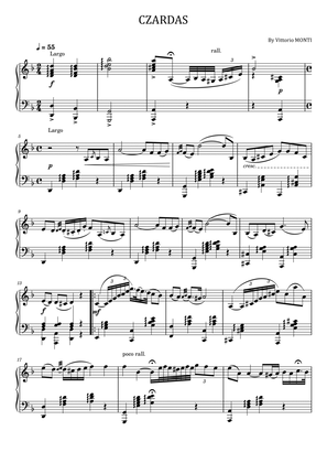 CZARDAS - Vittorio Monti - For Piano Solo