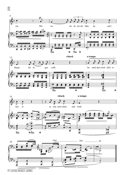 Schumann-Du bist wie eine Blume in F Major,for Voice and Piano image number null