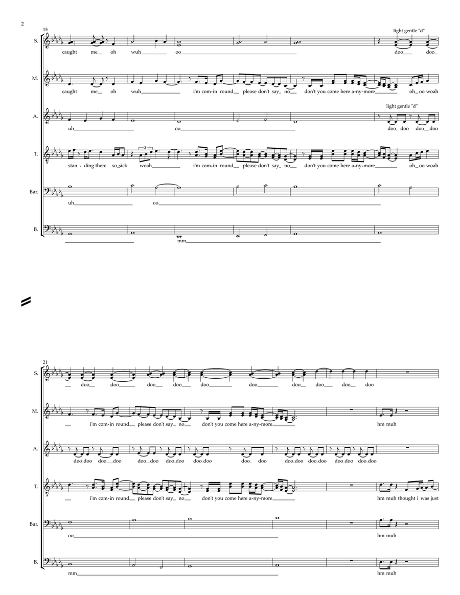 I'm Coming 'round A Cappella scores gallery preview page 2