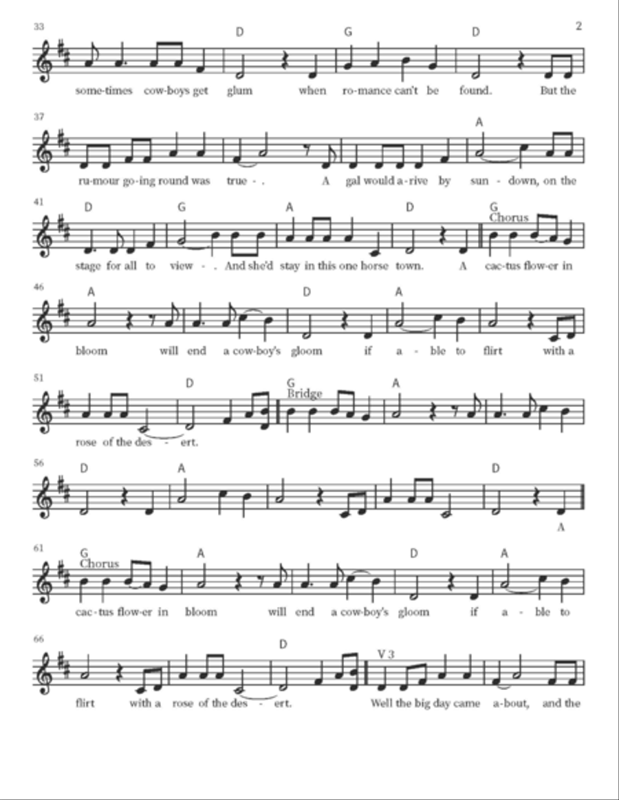 Rose Of The Desert Rose Of The Desert Piano scores gallery preview page 2