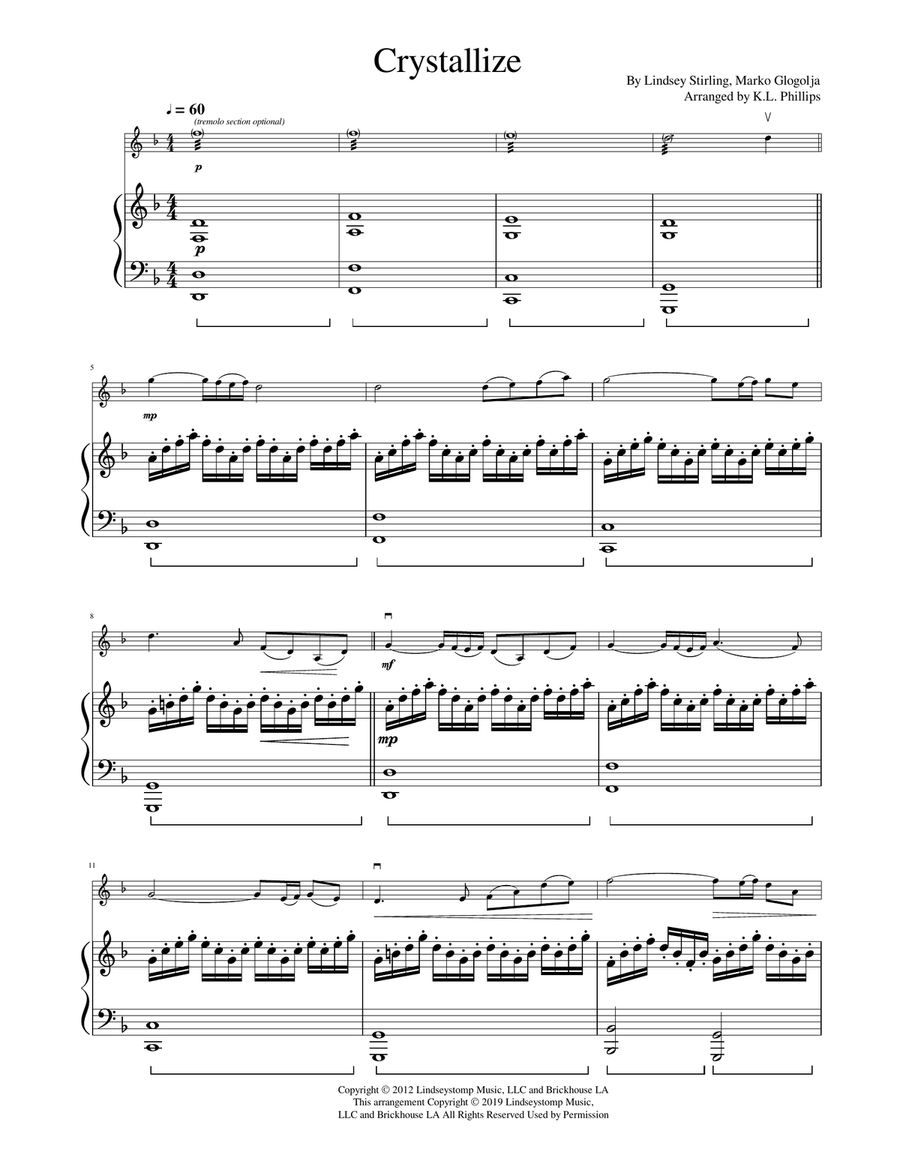 Crystallize Violin Solo scores gallery preview page 2