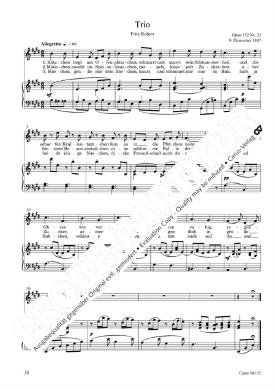 Liederbuch fur Kinder op. 152 Choir scores gallery preview page 31