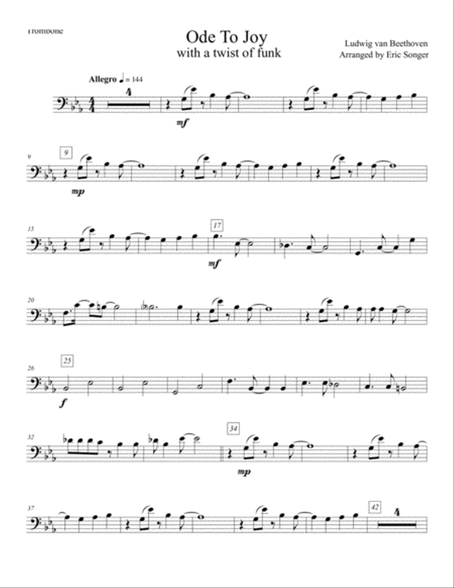 Ode To Joy (Brass Band Style) Brass Band scores gallery preview page 1