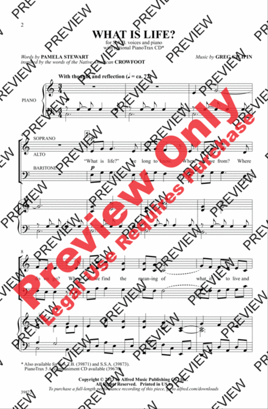 What Is Life? 3-Part scores gallery preview page 2