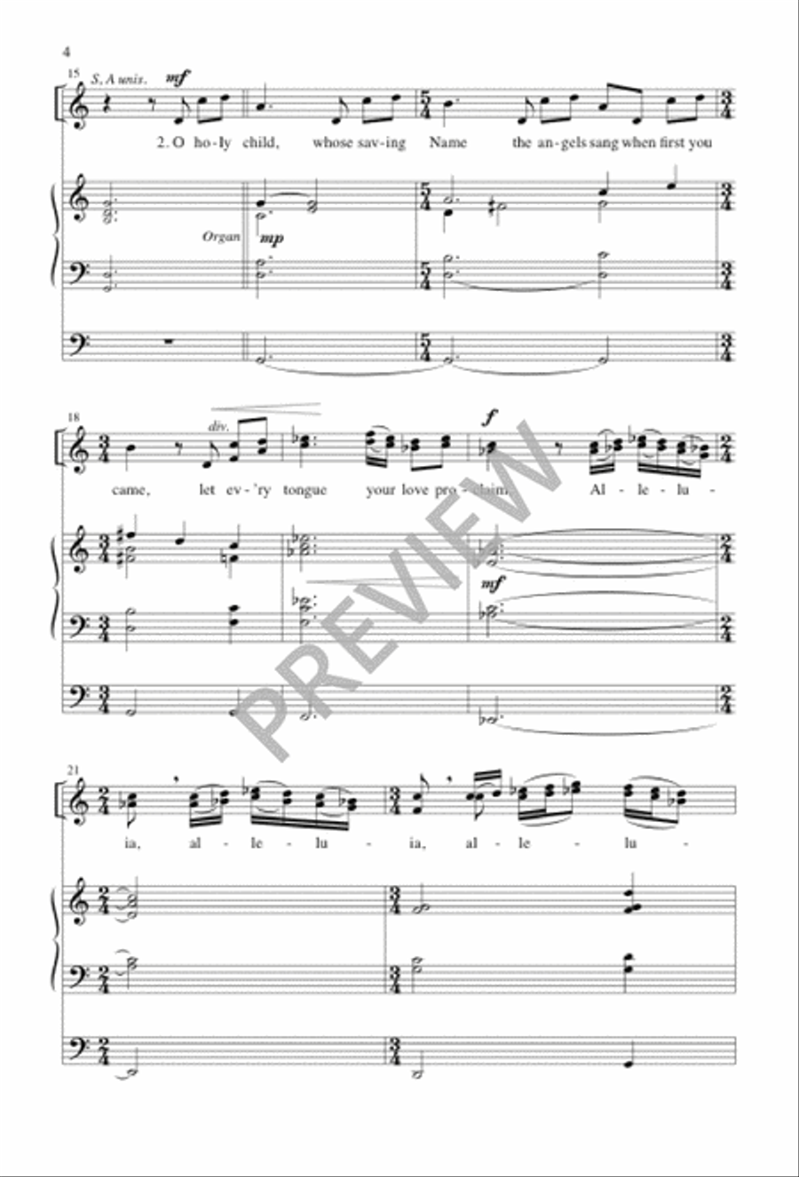 Our Risen Lord, Our King of Kings 4-Part scores gallery preview page 4