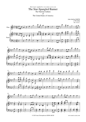 Star Spangled Banner - Flute and Piano, with words