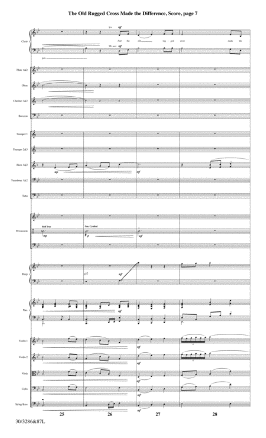 The Old Rugged Cross Made the Difference - Orchestral Score and Parts Choir scores gallery preview page 10