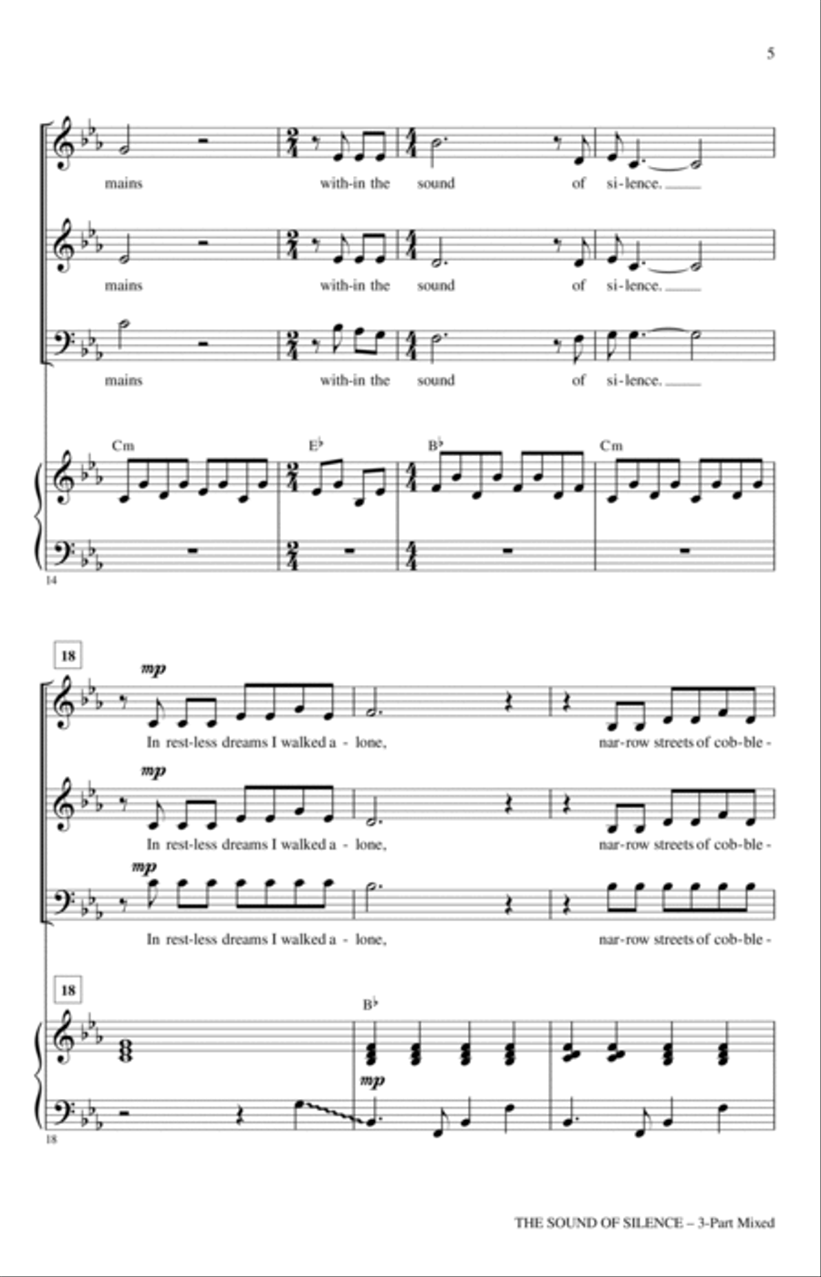 The Sound Of Silence (arr. Roger Emerson) 3-Part scores gallery preview page 3