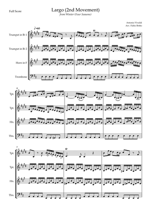 Largo from Winter (Antonio Vivaldi) for Brass Quartet