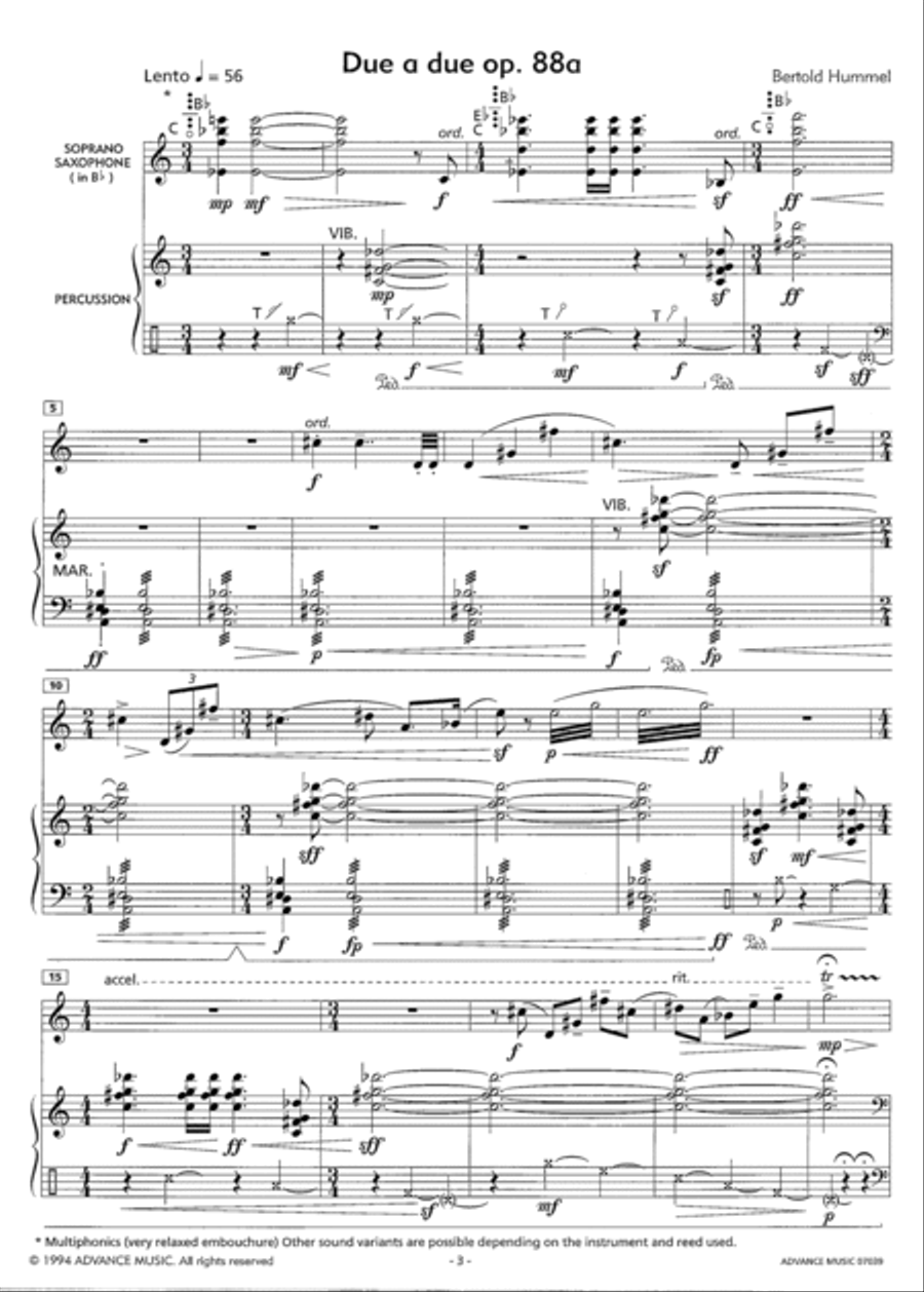 Due a Due, Op. 88a Small Ensemble scores gallery preview page 2