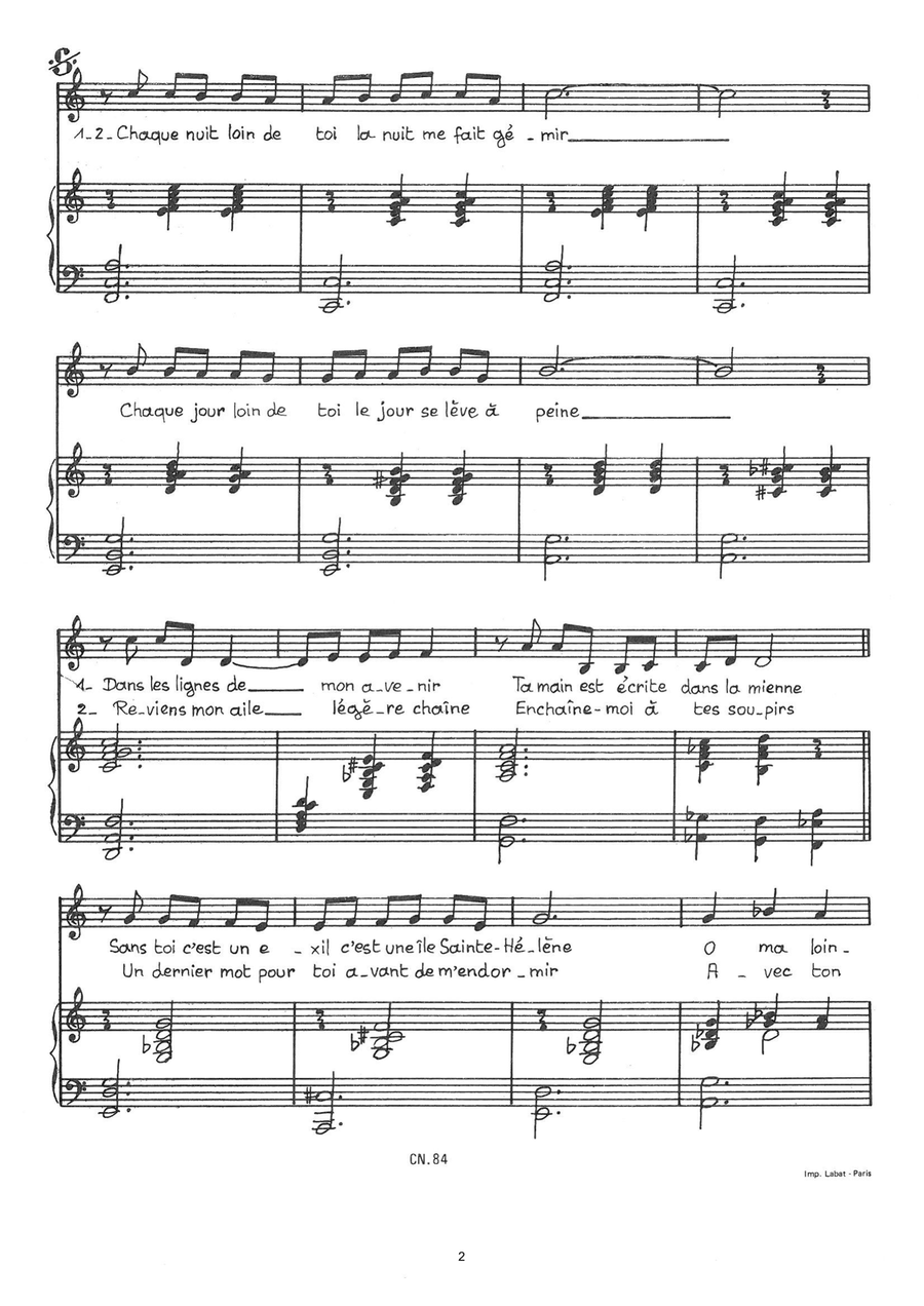 Reunion Piano, Vocal scores gallery preview page 2