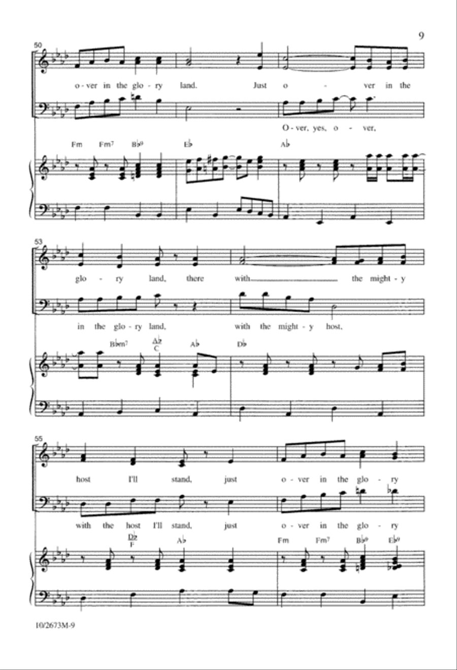 Just Over in Glory Land Just Over in Glory Land 3-Part scores gallery preview page 10