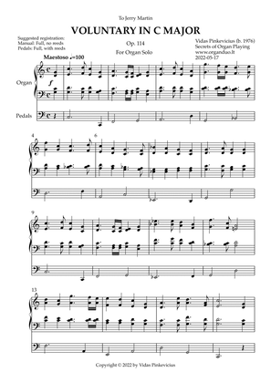 Voluntary in C Major, Op. 114 (Organ Solo) by Vidas Pinkevicius (2022)