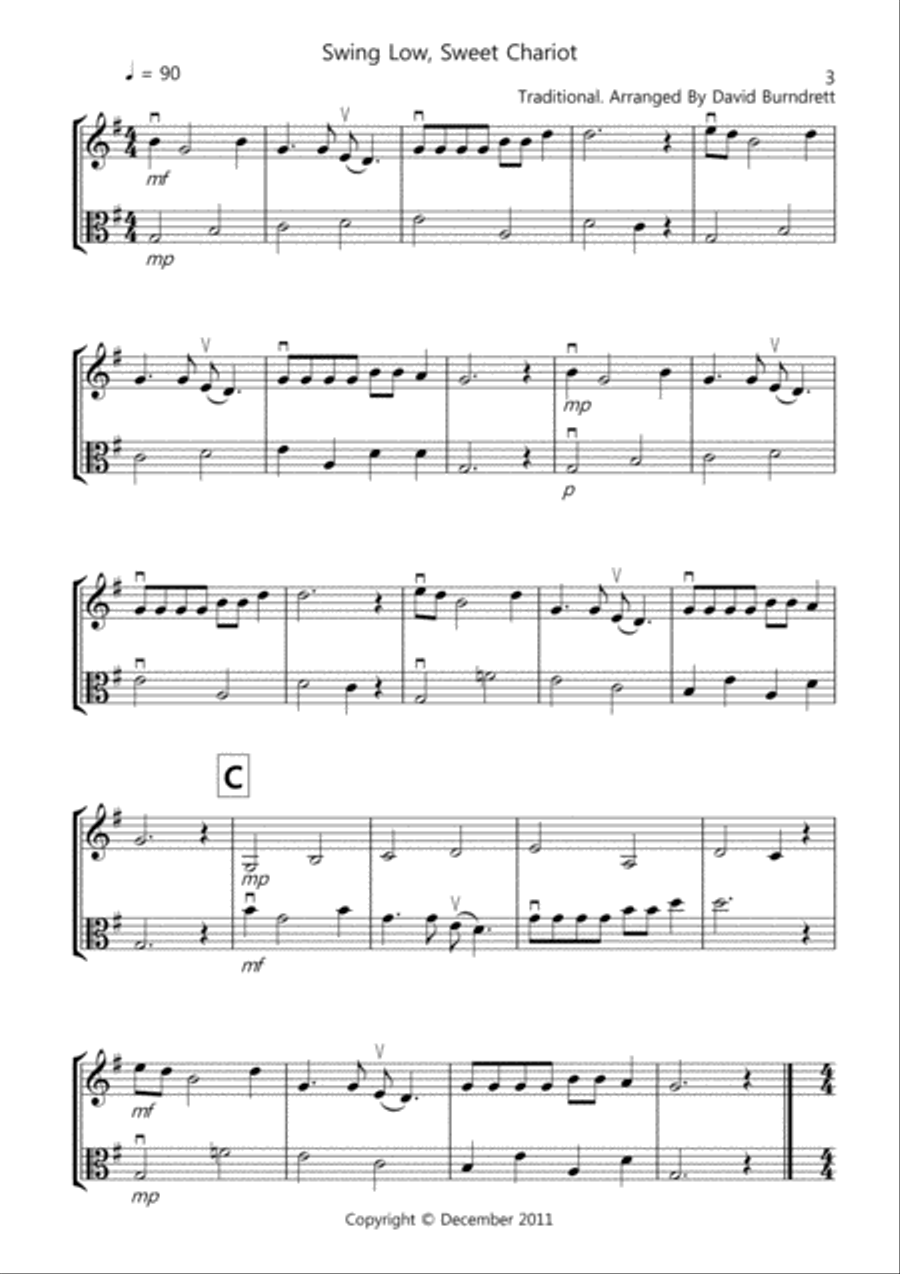 8 Easy Duets for Violin And Viola String Duet scores gallery preview page 3