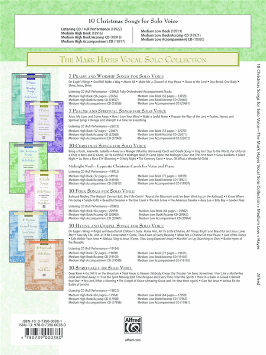 The Mark Hayes Vocal Solo Collection -- 10 Christmas Songs for Solo Voice Voice Solo scores gallery preview page 2
