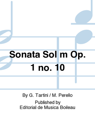 Sonata Sol m Op. 1 no. 10