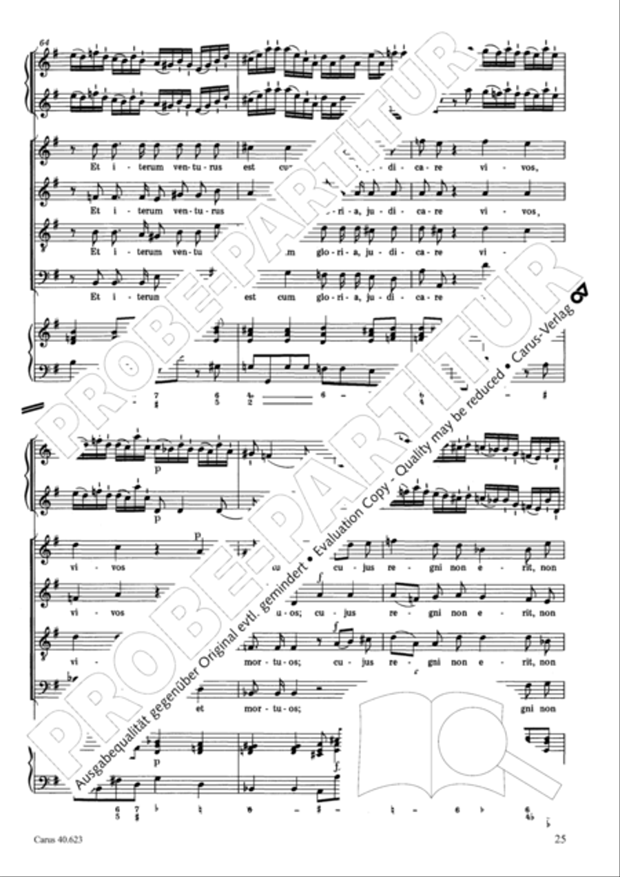 Missa brevis in G major 4-Part scores gallery preview page 26