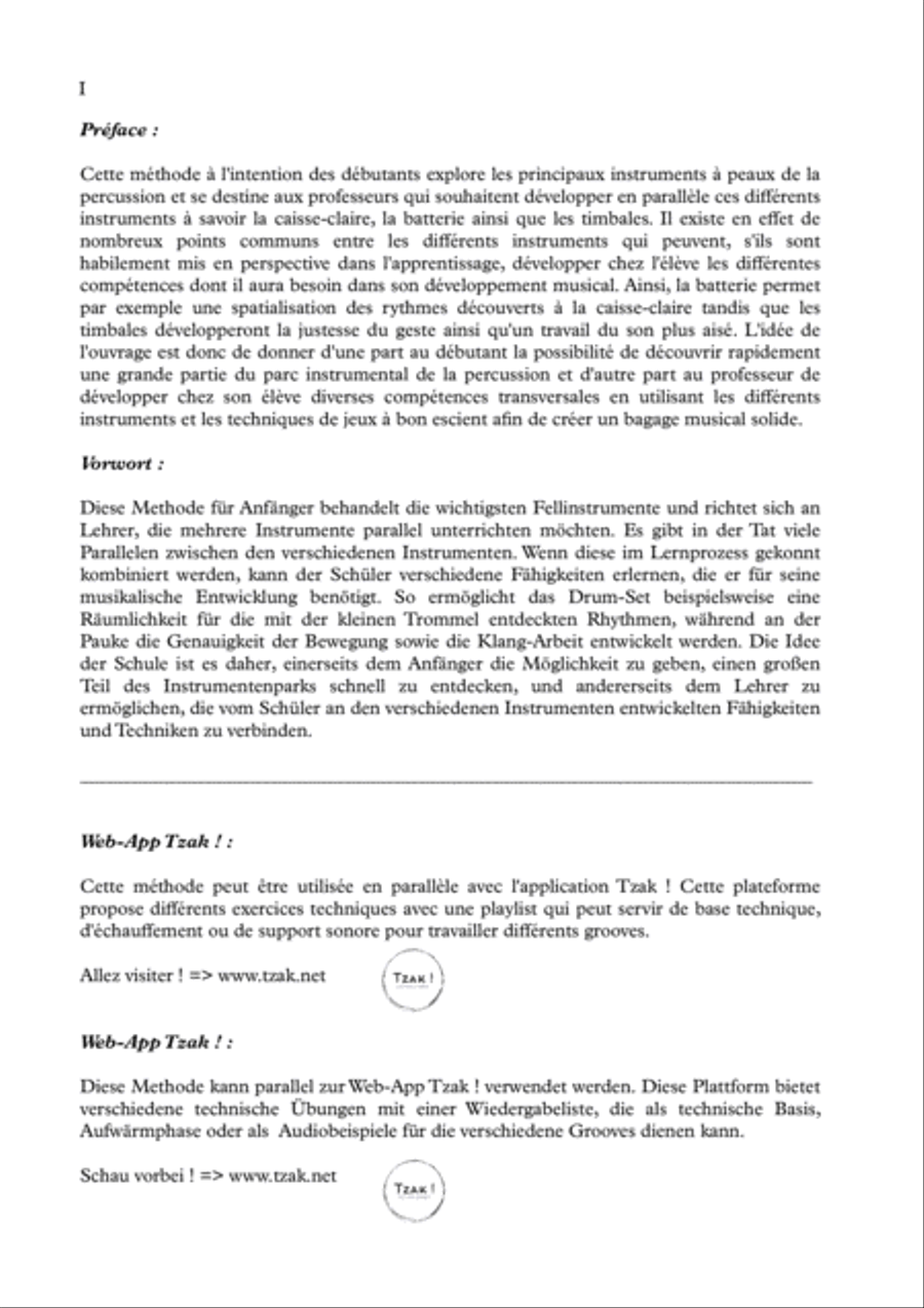 Tzak ! Méthode de percussion - Volume 1 / Schule für Schlagzeug - Band 1 Drum Set scores gallery preview page 4