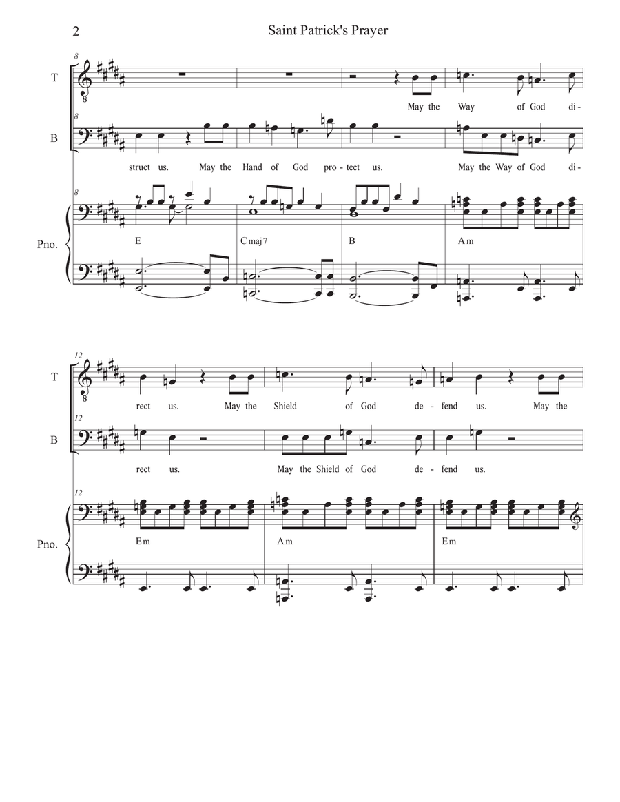 Saint Patrick's Prayer (2-part choir - (TB) TB scores gallery preview page 2