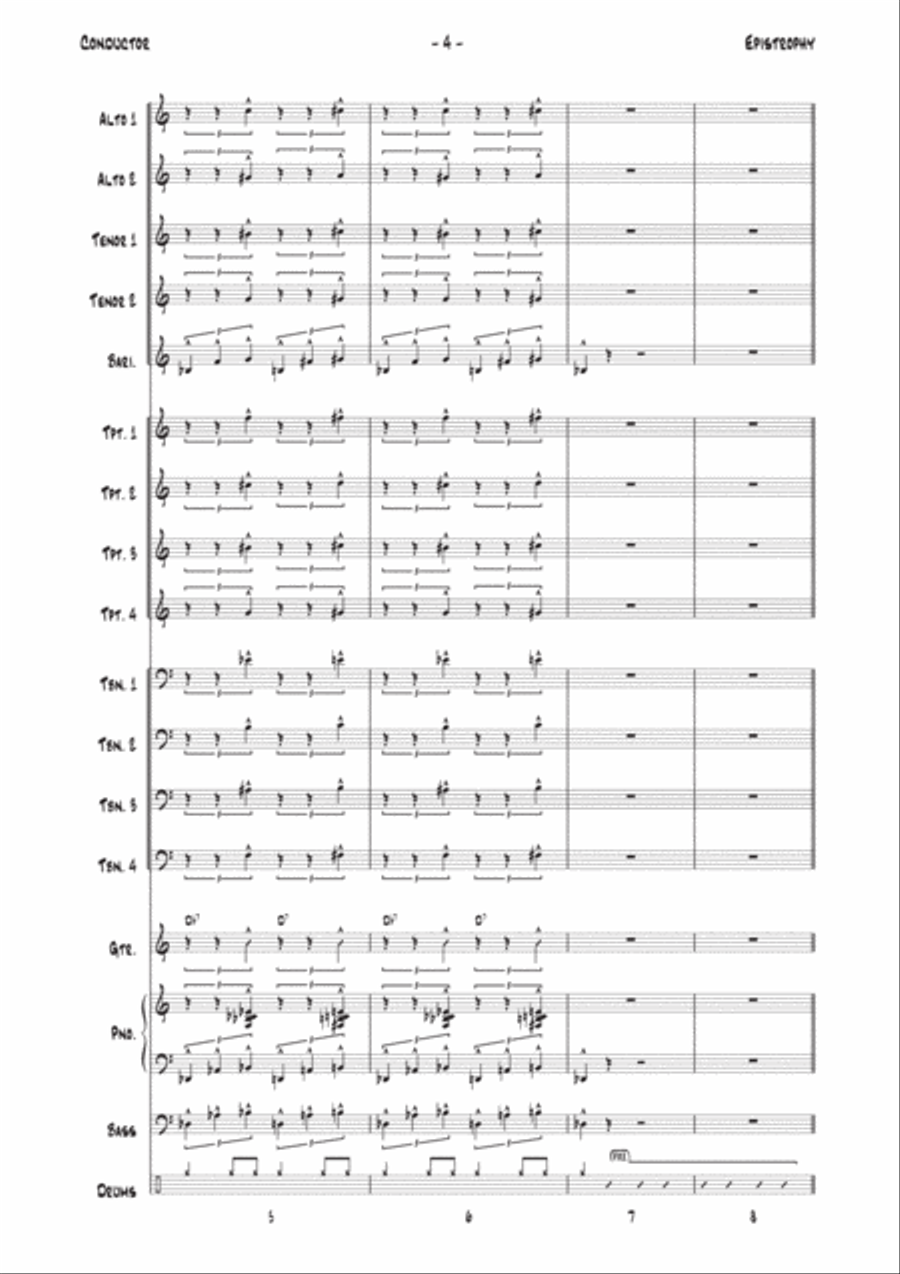 Epistrophy Jazz Ensemble scores gallery preview page 4