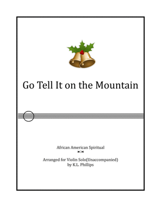 Book cover for Go Tell It on the Mountain - Unaccompanied Violin Solo