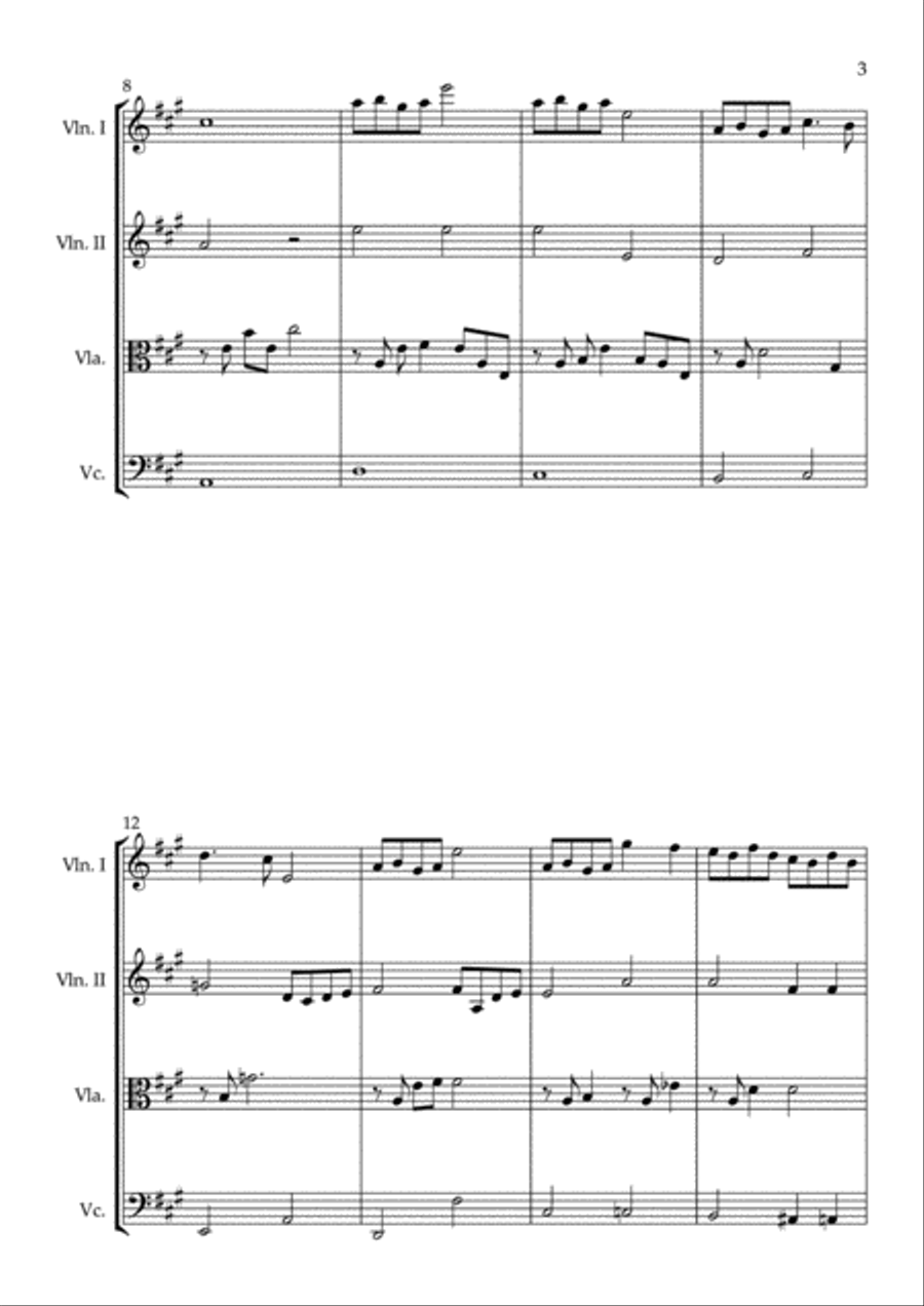 The day I met you for string quartet String Quartet scores gallery preview page 2