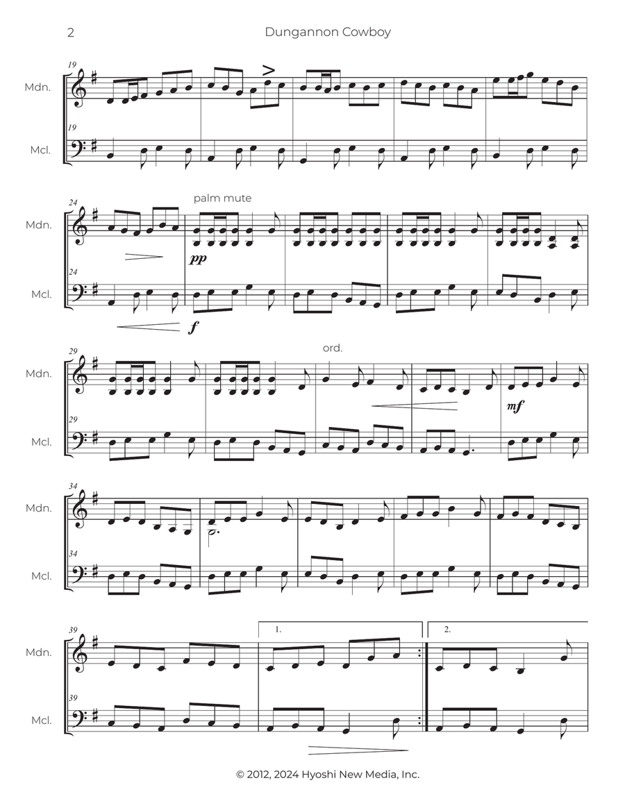 Dungannon Cowboy Chamber Music scores gallery preview page 3