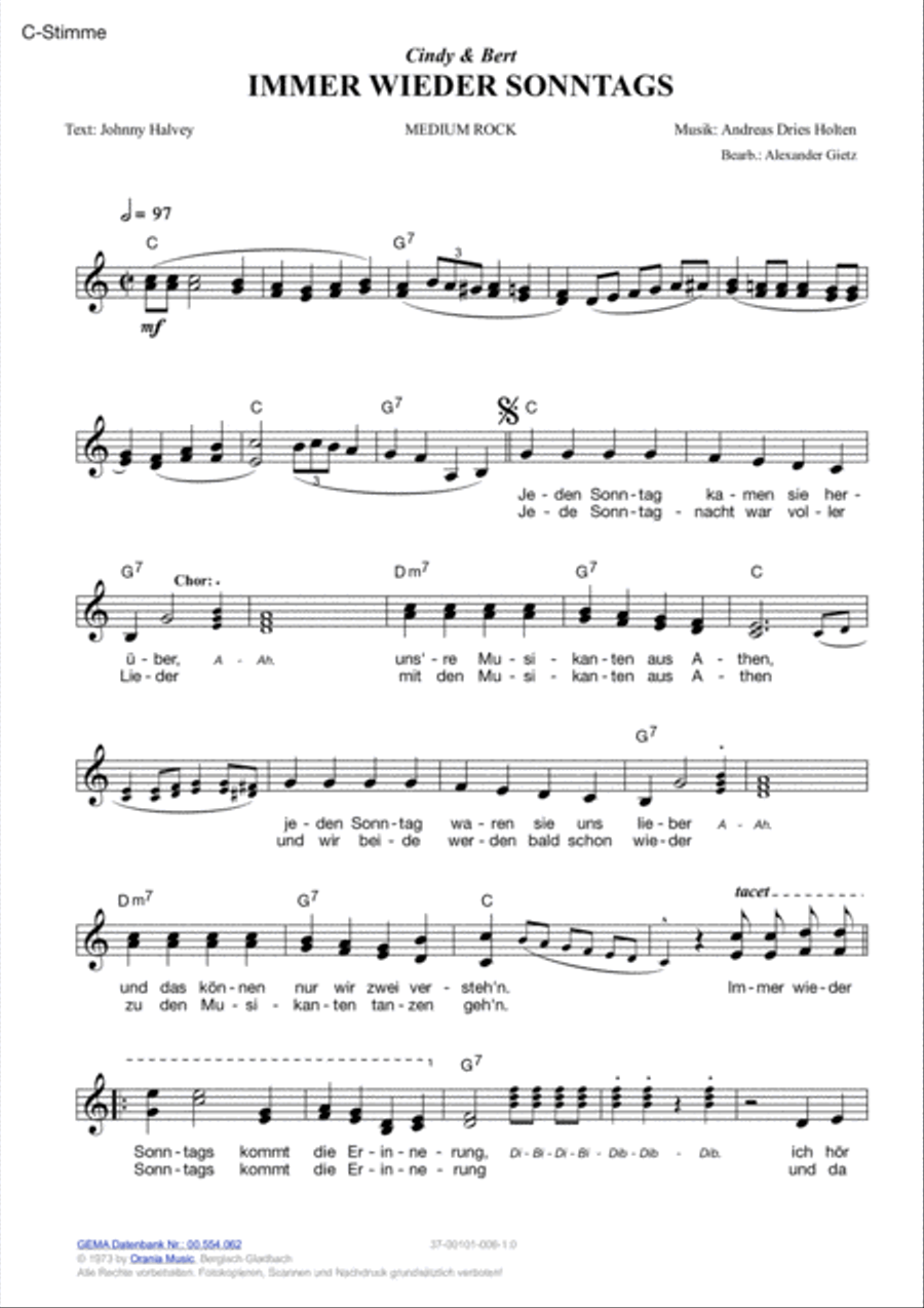 Immer wieder Sonntags Voice scores gallery preview page 2
