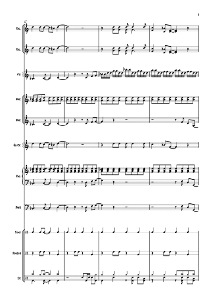 Gotta Catch Em All Percussion Ensemble scores gallery preview page 3