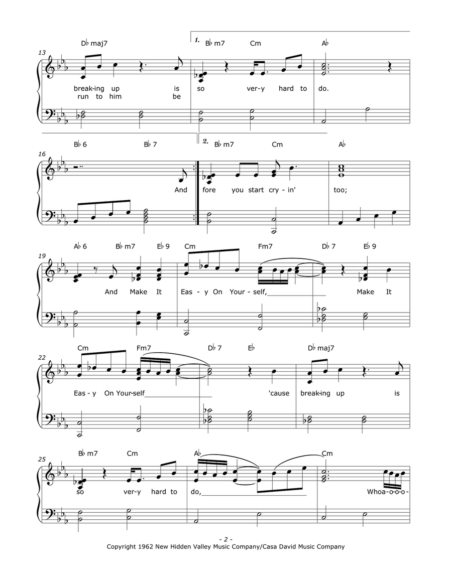 Make It Easy On Yourself Voice scores gallery preview page 2