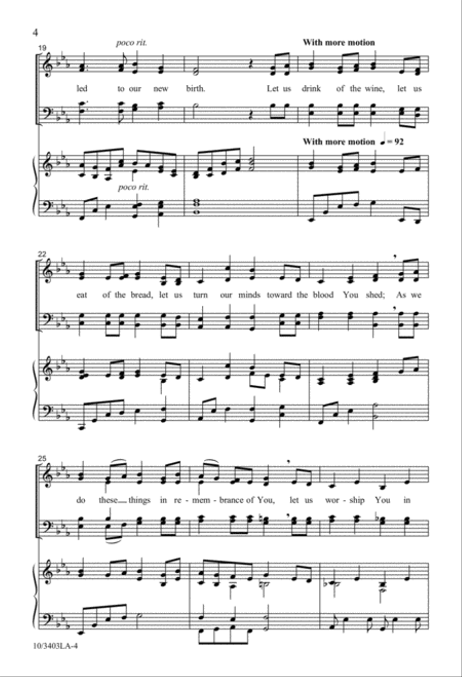 We Gather for Communion 4-Part scores gallery preview page 4
