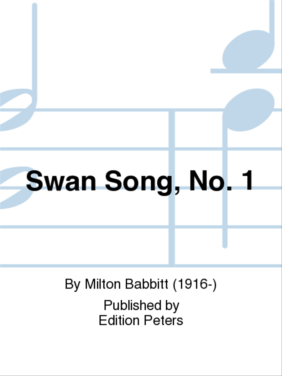 Swan Song No. 1 for Flute, Oboe, Mandolin, Guitar, Violin and Violoncello Orchestra scores gallery preview page 1