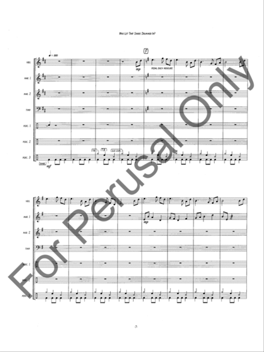 Who Let That Snare Drummer In? Snare Drum scores gallery preview page 9
