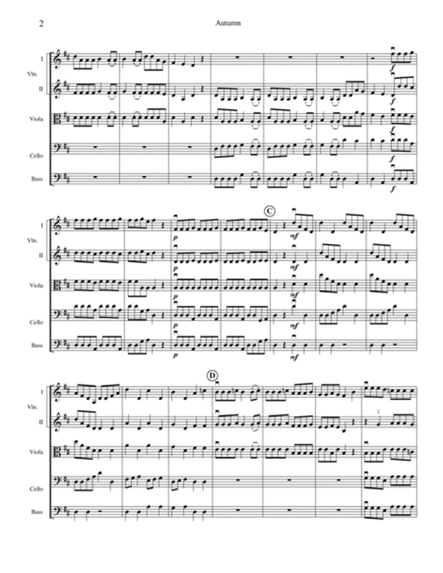 The Four Seasons: Allegro from Autumn-score