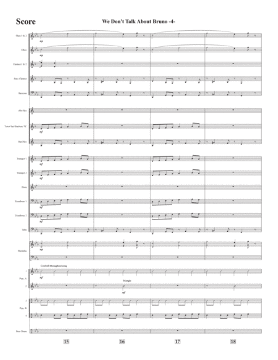 We Don't Talk About Bruno Concert Band scores gallery preview page 4
