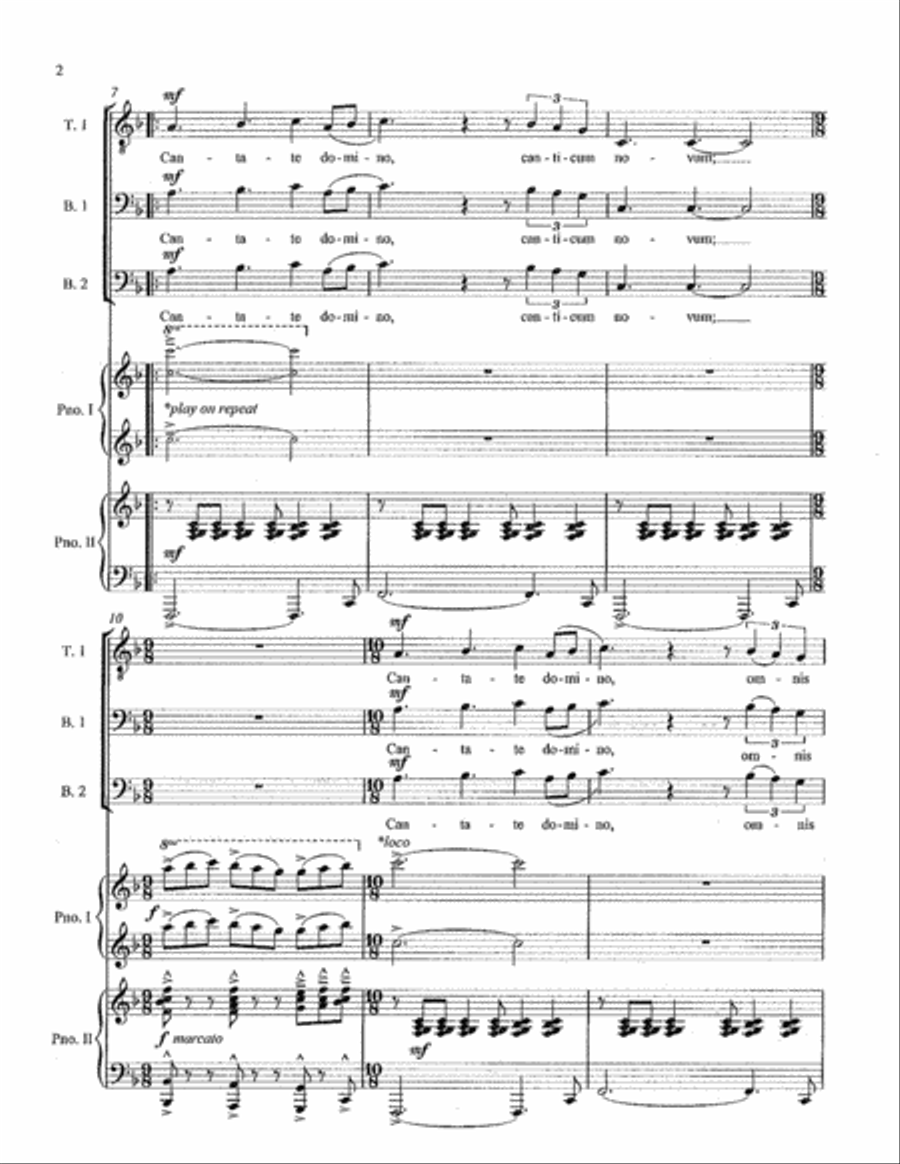 Cantate Domino (TTBB) TTBB scores gallery preview page 2