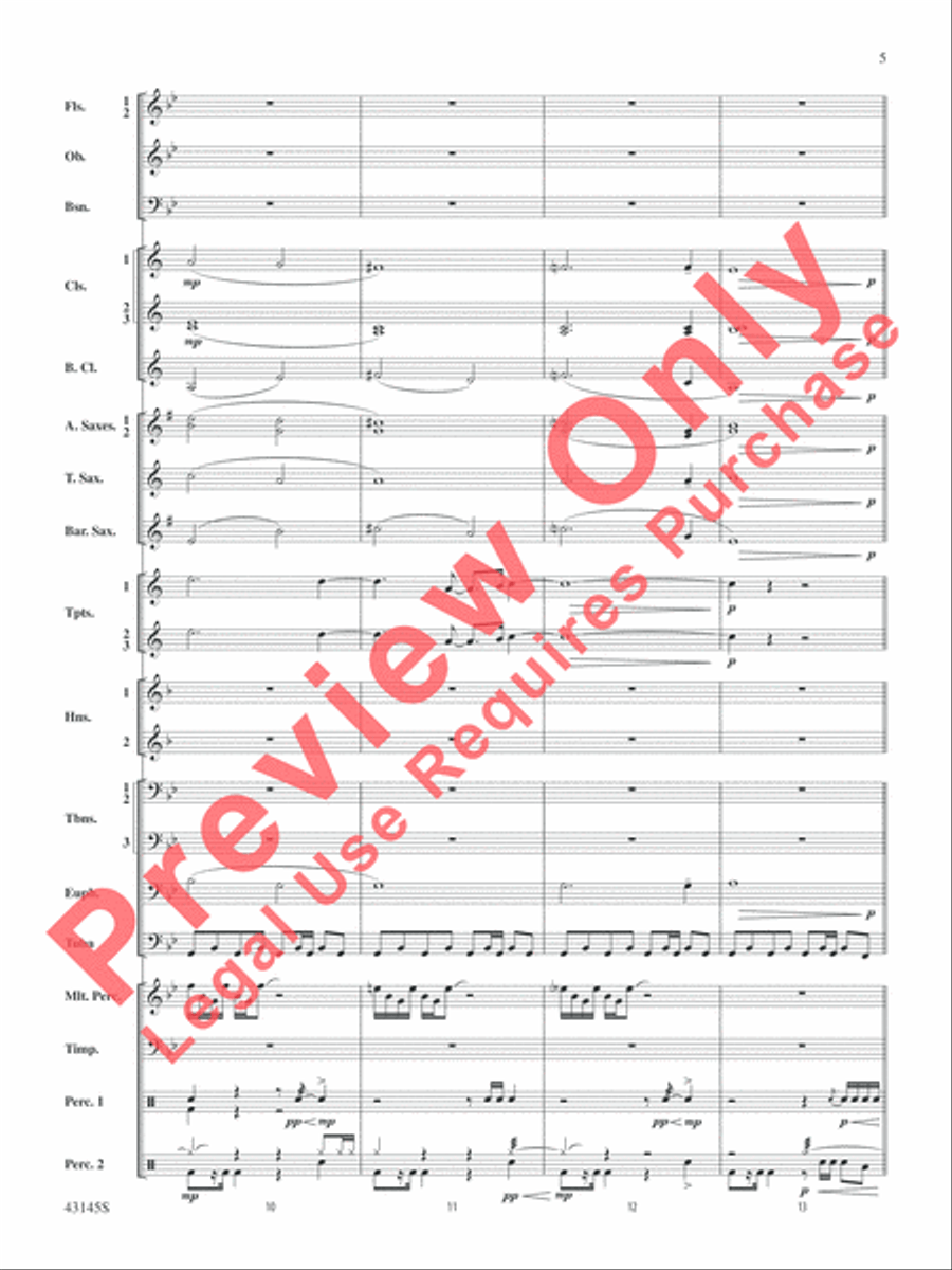 House of Cards (Theme) Concert Band scores gallery preview page 6