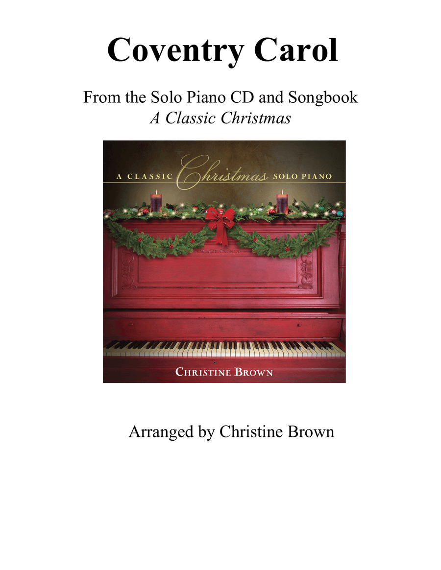 Coventry Carol Piano Solo scores gallery preview page 1