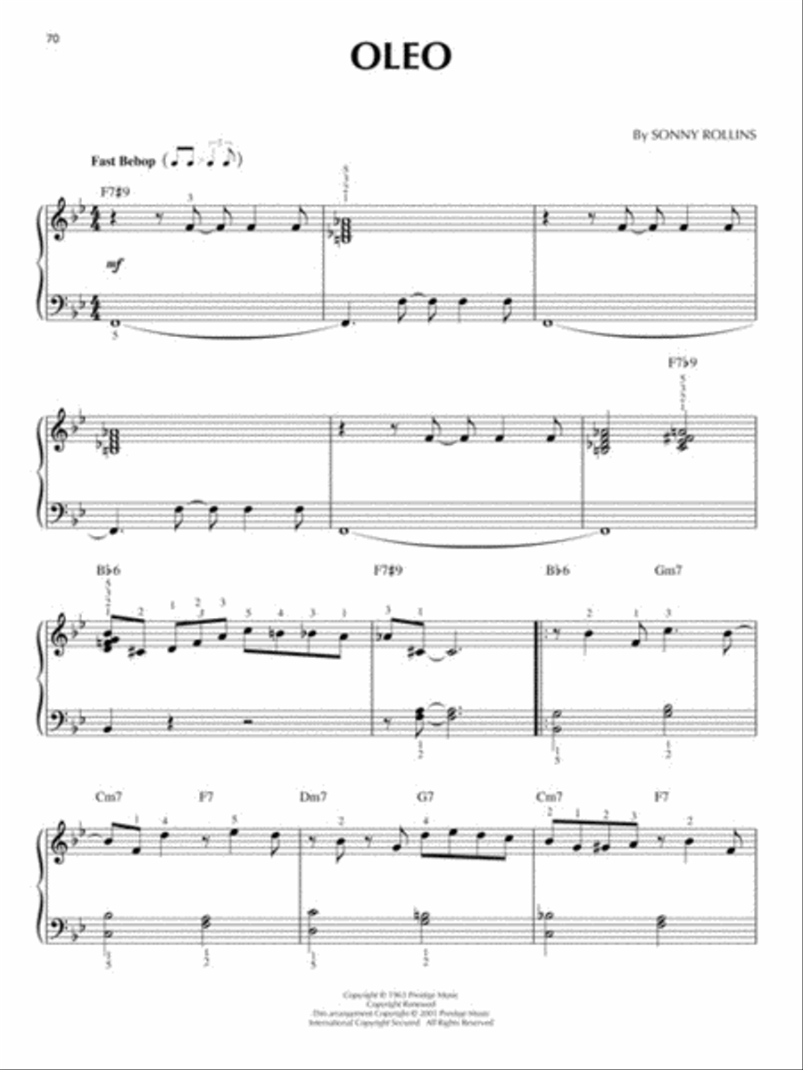 Bebop Jazz Bebop Jazz Piano Solo scores gallery preview page 6