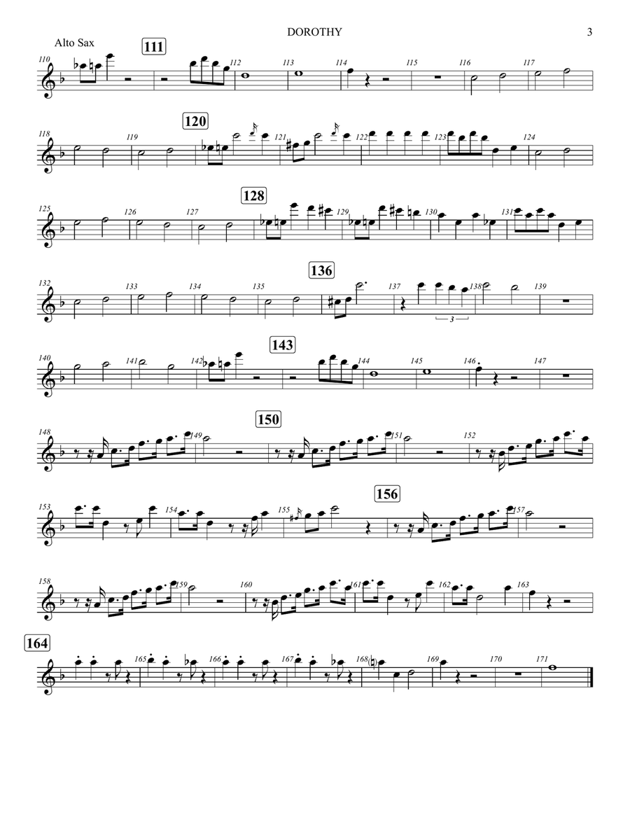 Dorothy Dorothy Alto Saxophone scores gallery preview page 3