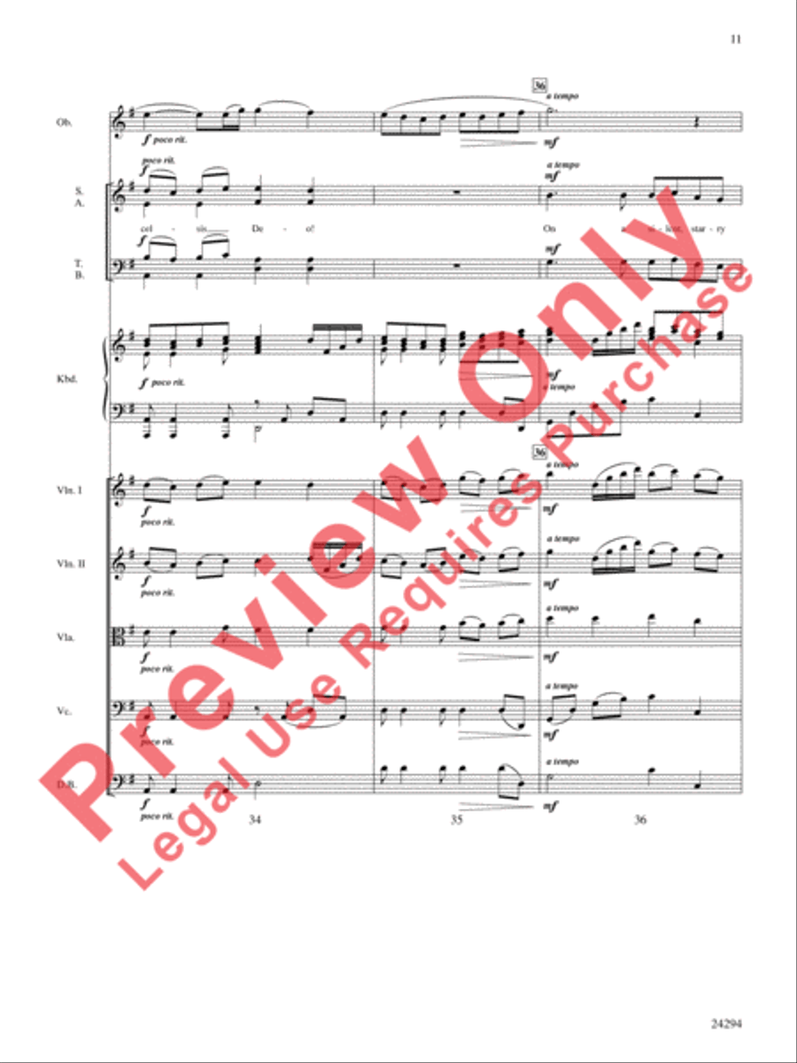 Pavane for a Silent Night Choir scores gallery preview page 12