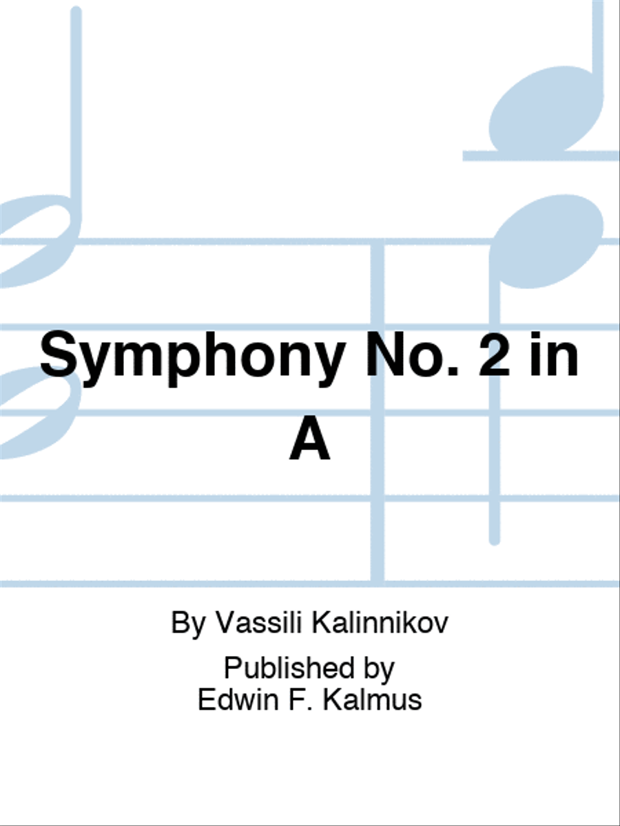 Symphony No. 2 in A Orchestra scores gallery preview page 1