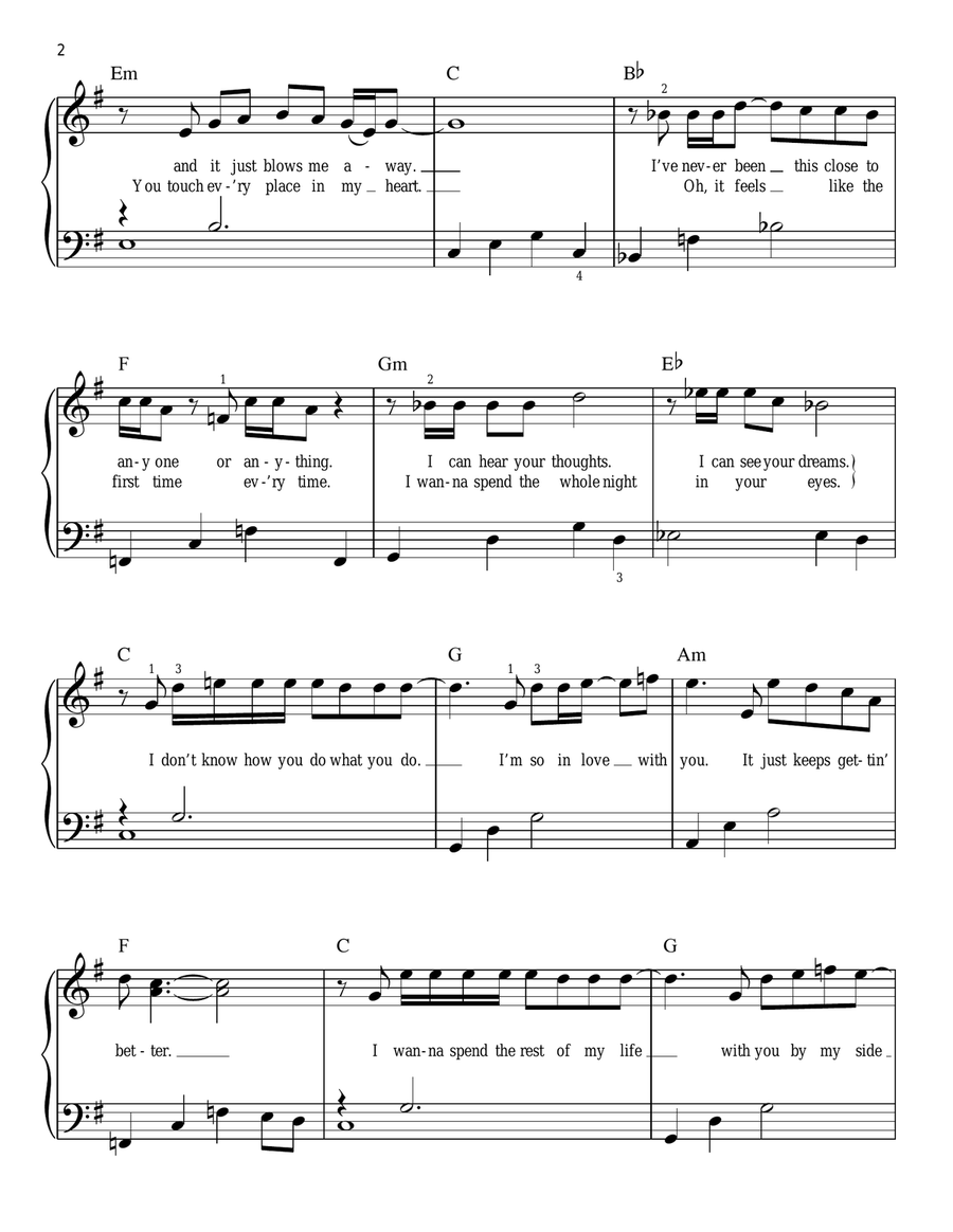Amazed Easy Piano scores gallery preview page 2