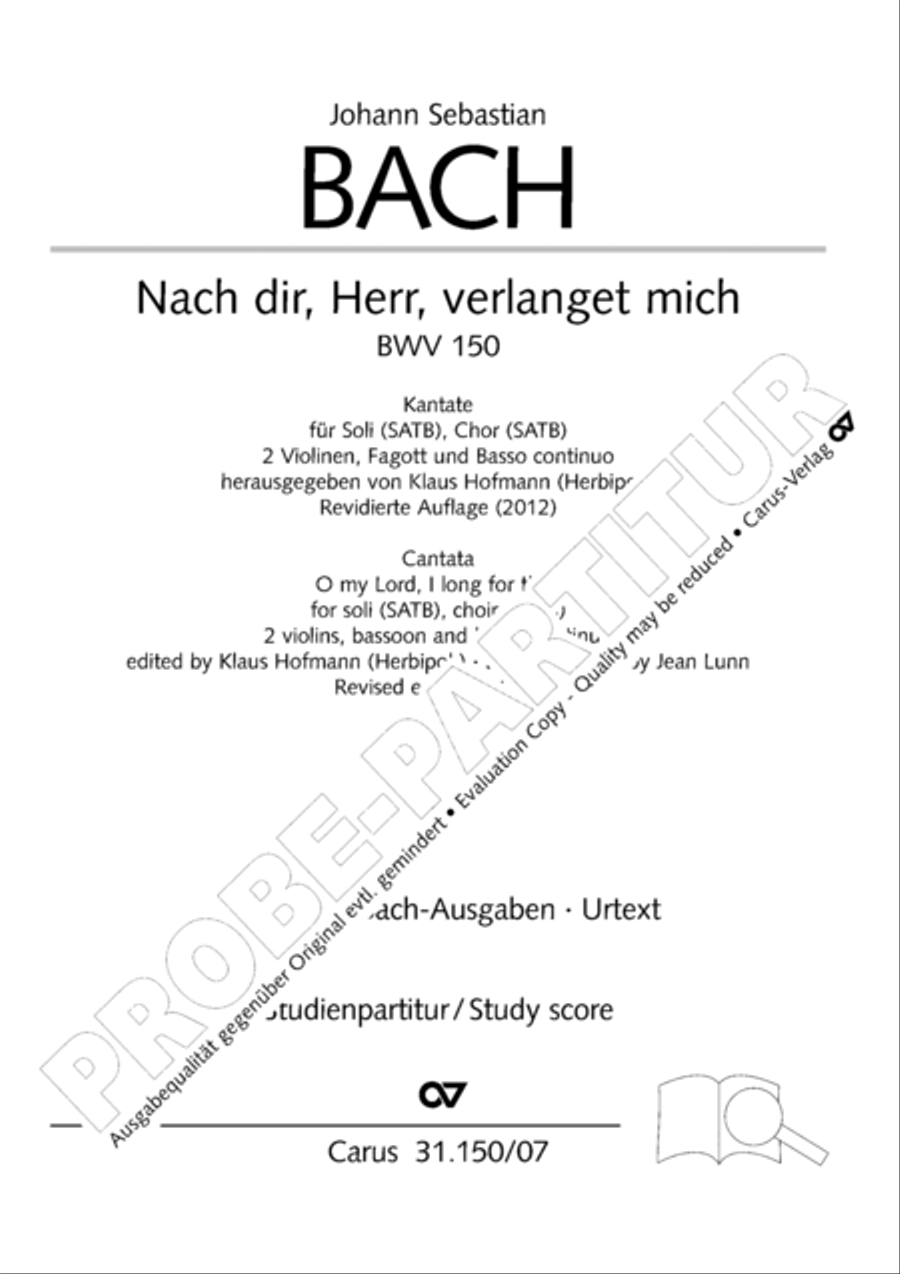 O my Lord, I long for thee (Nach dir, Herr, verlanget mich) 4-Part scores gallery preview page 2