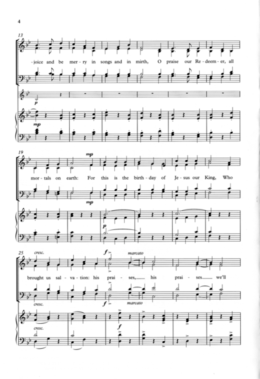 Rejoice and be merry 4-Part scores gallery preview page 3