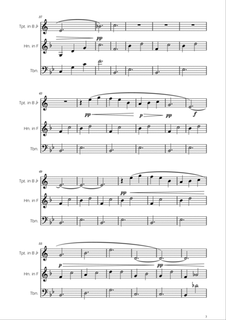 Gymnopedie No. 1 - Brass Trio Brass Trio scores gallery preview page 3