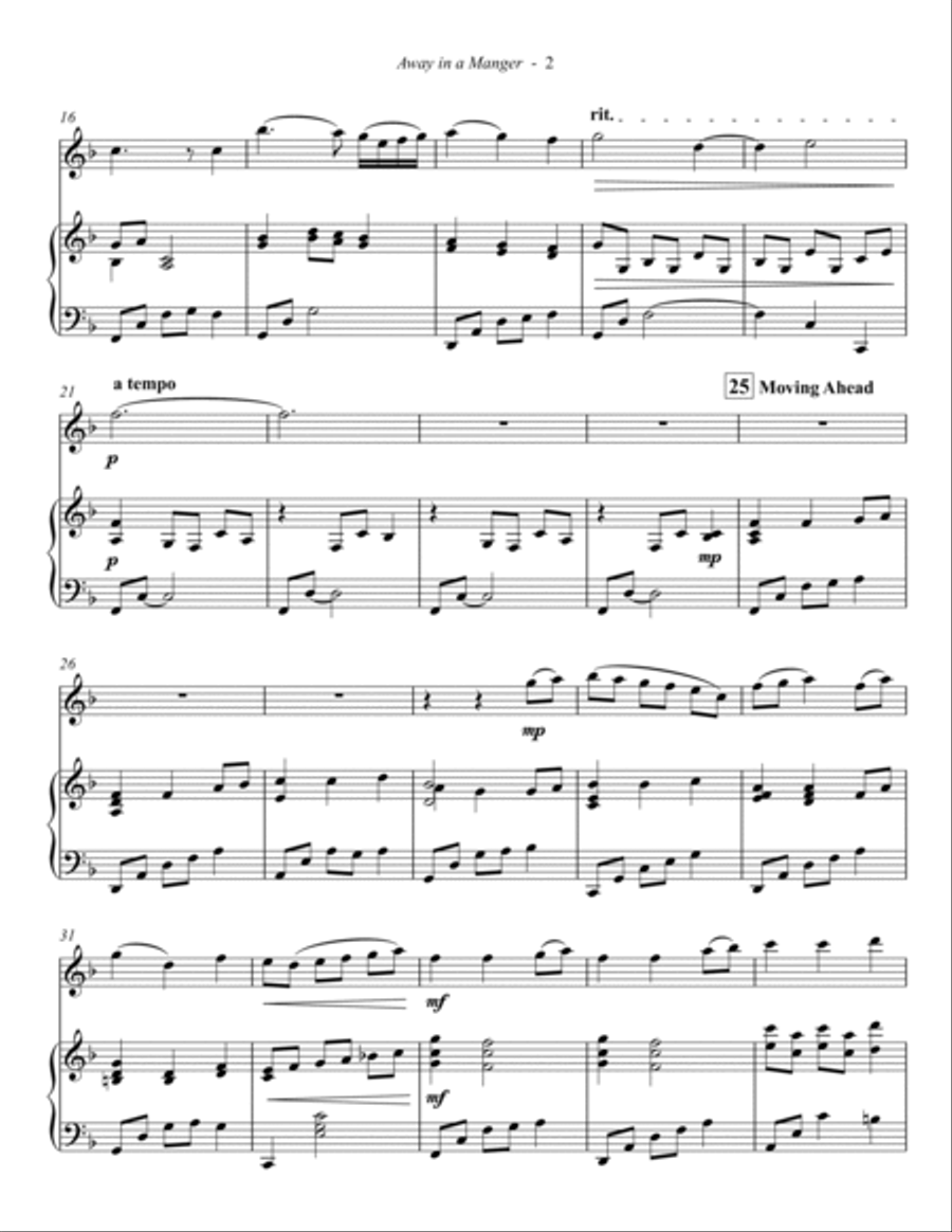 Away in a Manger (Flute) Flute Solo scores gallery preview page 3